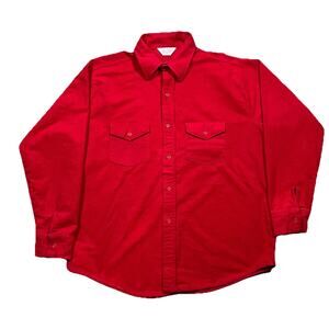 Vintage Frostproof Red Cotton Work Shirt Mens XL USA Made